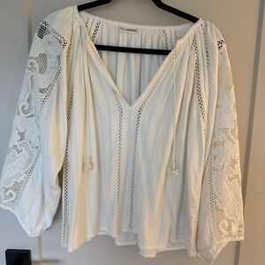 Ulla Johnson Cream Lace Blouse